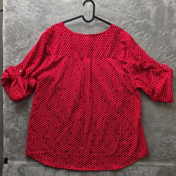 NY Collection Polka Dot Top 2X NWT‎ - Picture 8 of 12